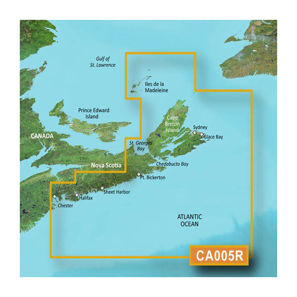 Garmin Canada, Halifax to Cape Breton Charts BlueChart g3 Vision | VCA005R | microSD/SD (010-C0691-00)