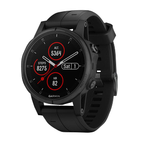 Garmin Fenix ​​5S Plus Zafiro Negro con Correa Negra (010-01987-02)