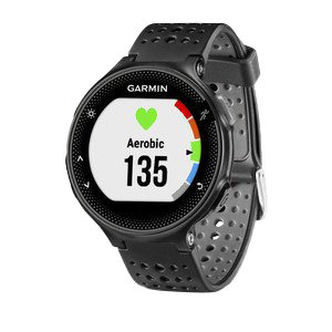 Garmin Forerunner 235, reloj inteligente con GPS y pantalla táctil de alta calidad para corredores, color negro y gris (010-03717-54)