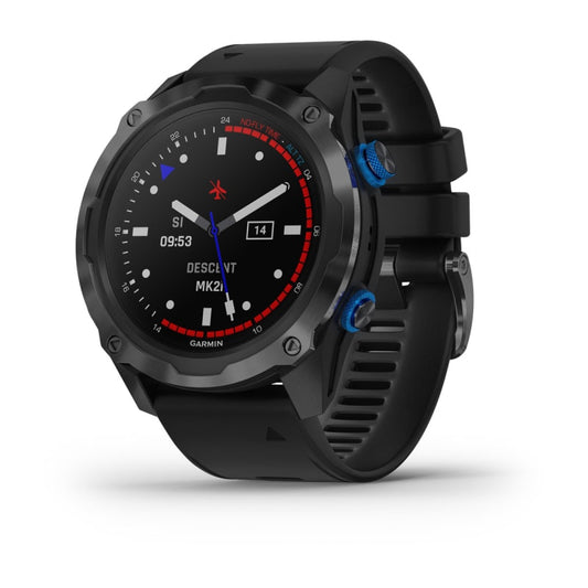 Garmin Descent Mk2i Titanium Carbon Gray DLC con correa negra (reacondicionado certificado por Garmin)