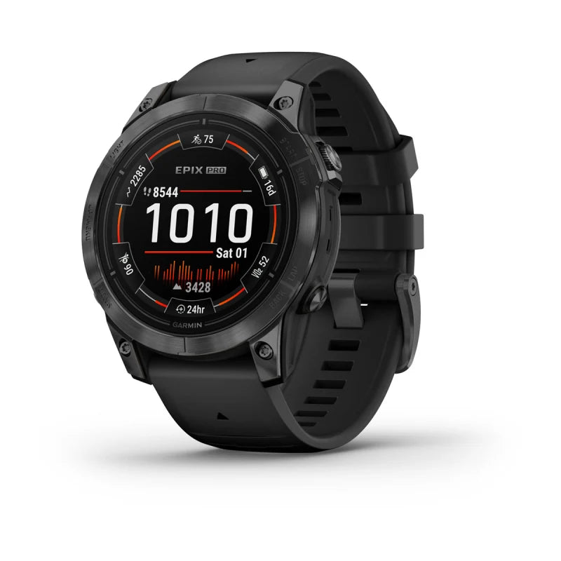 Garmin Epix Pro (Gen 2), edición estándar de 47 mm, gris pizarra con correa negra (010-02803-00)