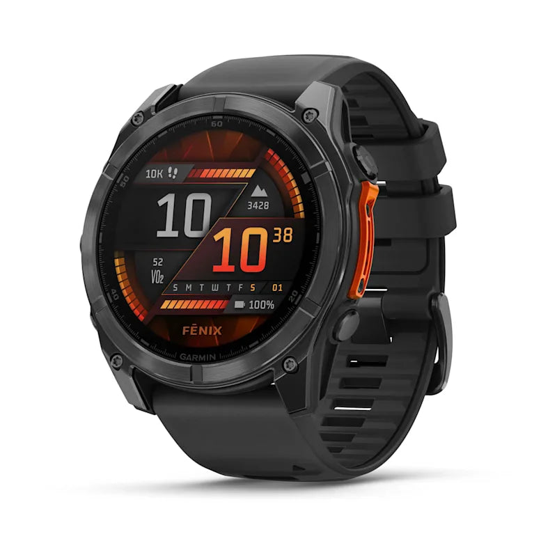 Garmin Fenix ​​8, 51 mm AMOLED, gris pizarra con correa de silicona negra (010-02905-00)