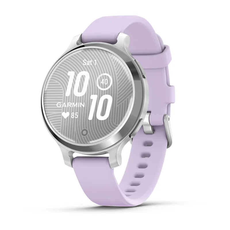 Garmin Lily 2 Active Silver con correa de silicona en color morado jazmín (010-02891-01)