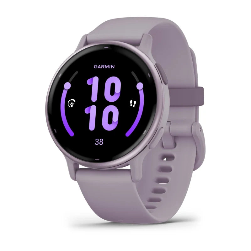 Garmin Vivoactive 5, Metallic Orchid Aluminum Bezel with Orchid Case and Silicone Band (010-02862-13)