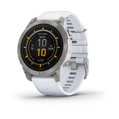 Garmin Epix Pro (Gen 2), edición zafiro de 47 mm, titanio con correa de piedra blanca (010-02803-20)