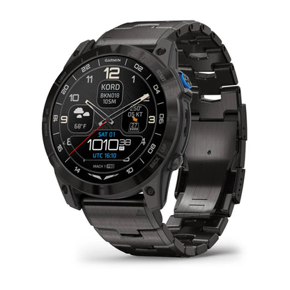 Garmin D2 Mach 1 Pro, reloj inteligente Aviator de 51 mm con pulsera de titanio ventilada (010-02804-80)