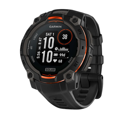 Garmin Instinct 3 Solar, (45mm) Black with Black Band (010-02934-00)