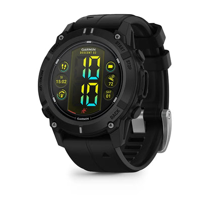 Garmin Descent G2 Dive Smartwatch, Black with Black Band (010-02986-00)