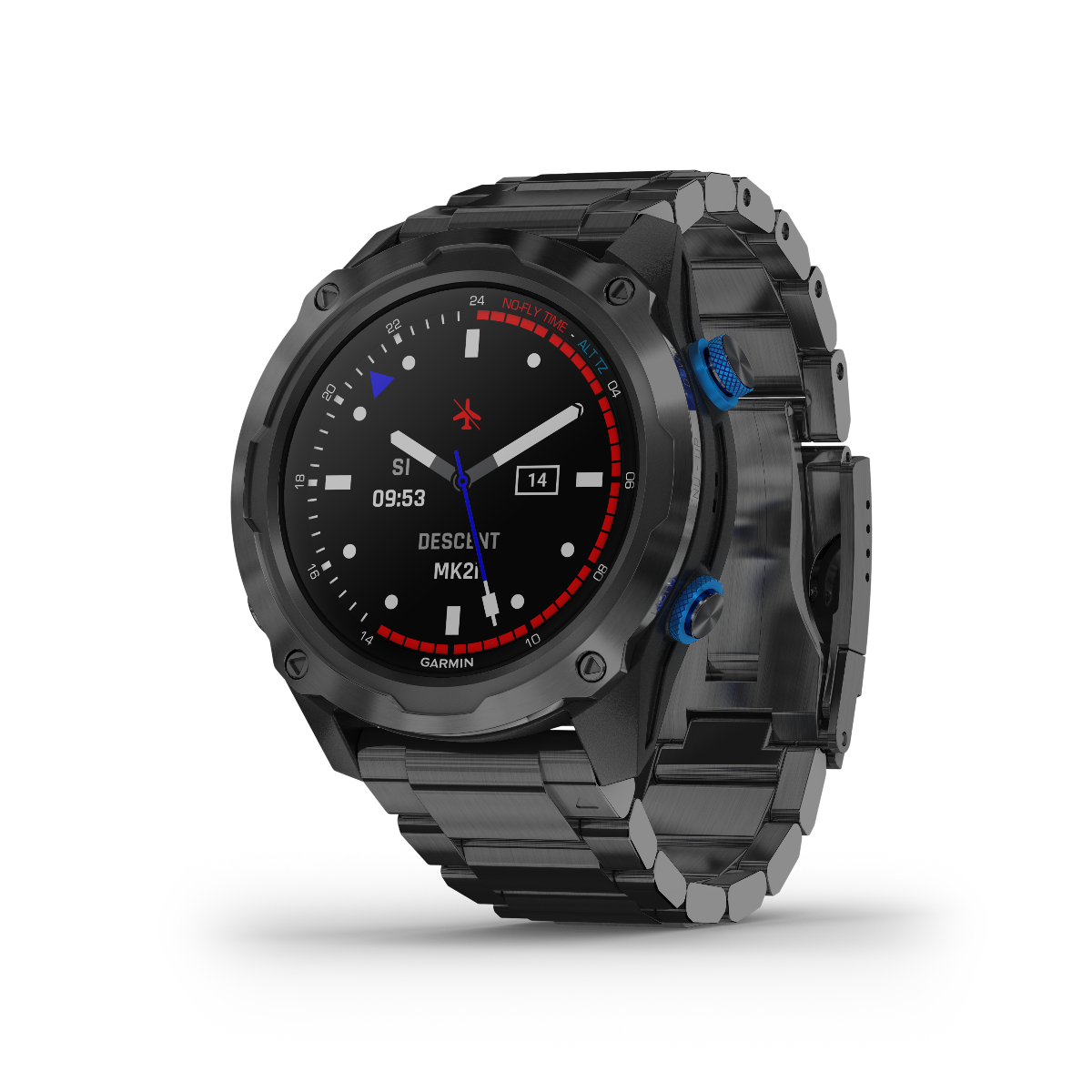 Garmin Descent Mk2i, reloj inteligente náutico con correa negra y correa de titanio y color gris carbono DLC para buceadores (010-02132-01)