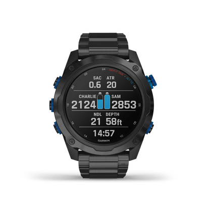 Garmin Descent Mk2i, reloj inteligente náutico con correa negra y correa de titanio y color gris carbono DLC para buceadores (010-02132-01)