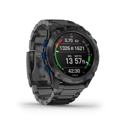 Garmin Descent Mk2i, reloj inteligente náutico con correa negra y correa de titanio y color gris carbono DLC para buceadores (010-02132-01)