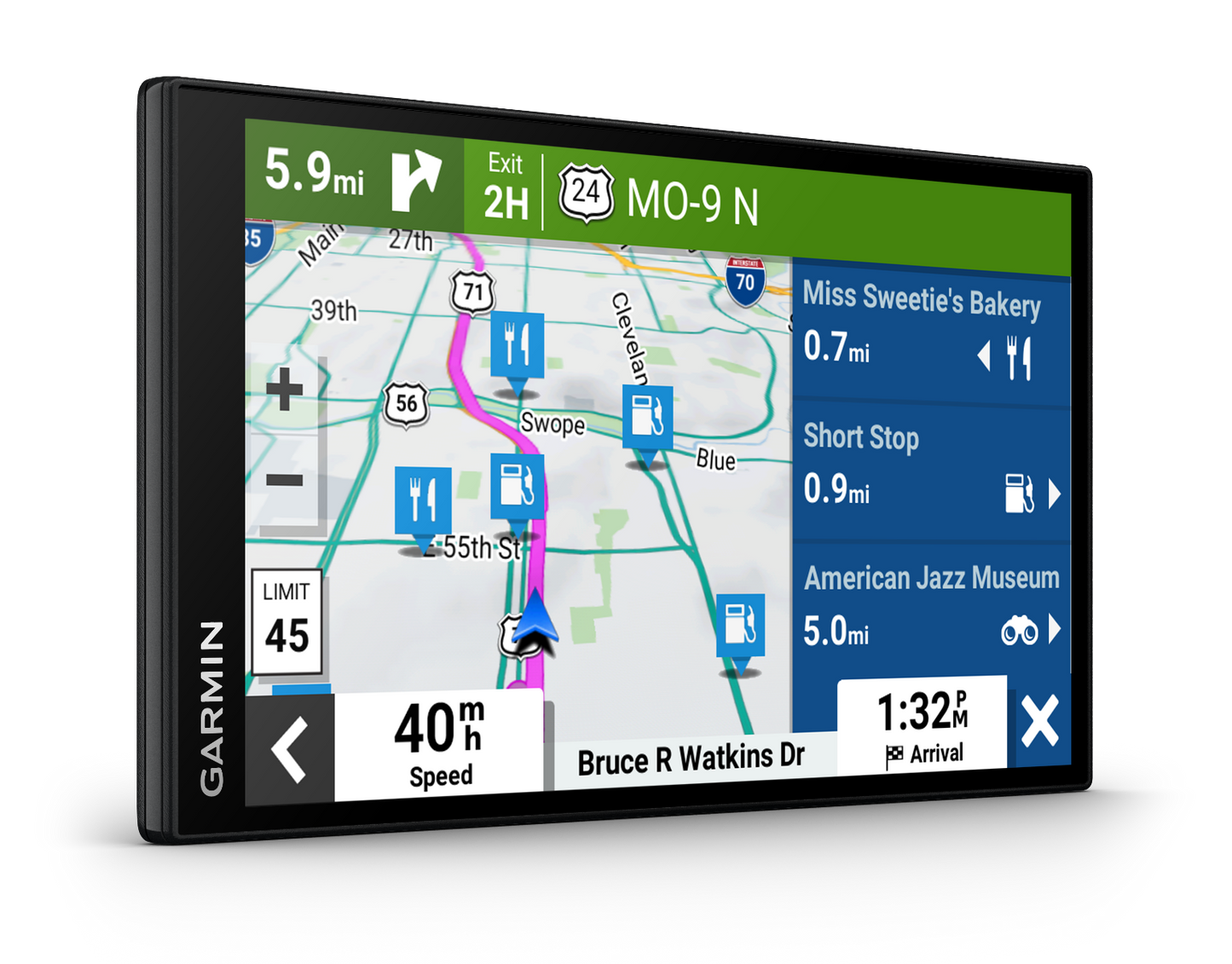 Garmin DriveSmart 76, navegador GPS inteligente de 7 pulgadas para automóviles (010-02470-00)