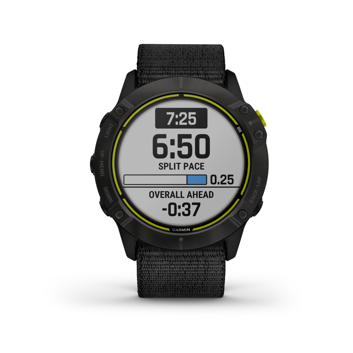 Reloj inteligente Garmin Enduro con GPS de alto rendimiento, titanio DLC gris carbono con correa de nailon UltraFit negra (010-02408-01)