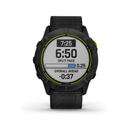 Reloj inteligente Garmin Enduro con GPS de alto rendimiento, titanio DLC gris carbono con correa de nailon UltraFit negra (010-02408-01)