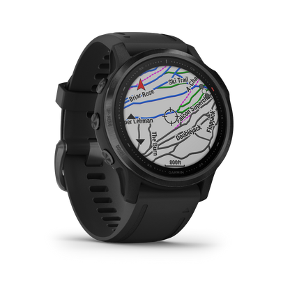 Garmin Fenix ​​6S Pro, bisel negro, correa negra, reloj inteligente con GPS (reacondicionado certificado por Garmin)