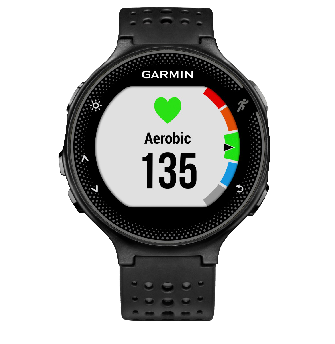 Garmin Forerunner 235, reloj inteligente con GPS y pantalla táctil de alta calidad para corredores, color negro y gris (010-03717-54)