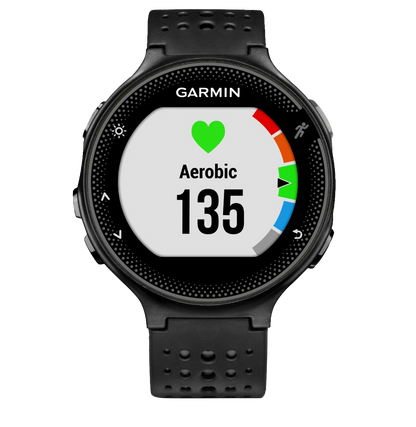 Garmin Forerunner 235, reloj inteligente con GPS y pantalla táctil de alta calidad para corredores, color negro y gris (010-03717-54)