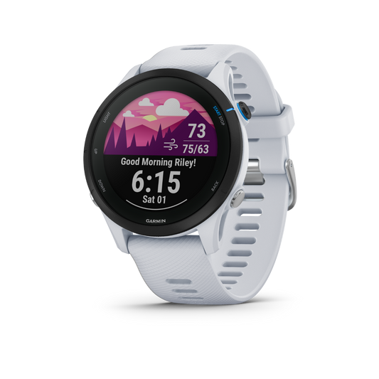 Garmin Forerunner 255 Music, Whitestone, Premium Fitness GPS Smartwatch for Runners (010-02641-21)