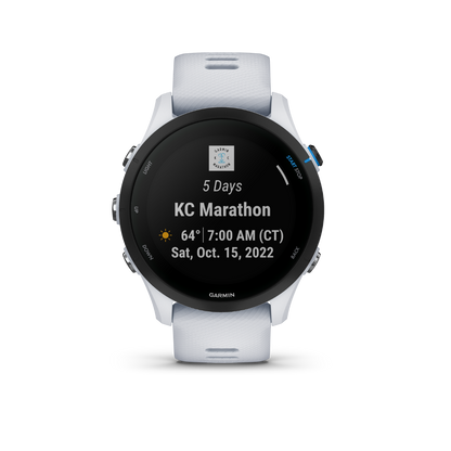 Garmin Forerunner 255 Music, Whitestone, Premium Fitness GPS Smartwatch for Runners (010-02641-21)