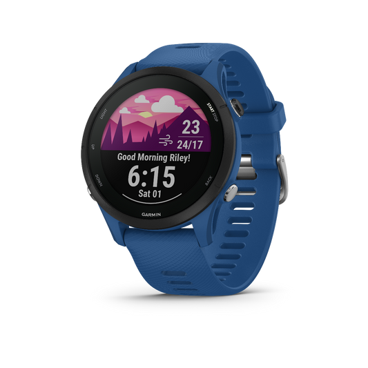 Garmin Forerunner 255, Tidal Blue, Premium Fitness GPS Smartwatch for Runners (010-02641-01)