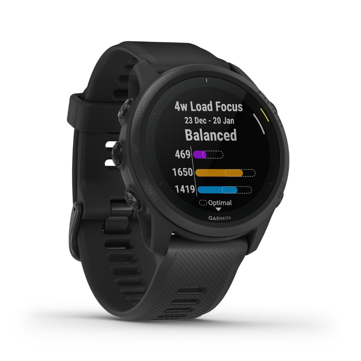 Garmin Forerunner 745, reloj inteligente con GPS para corredores, color negro (reacondicionado certificado por Garmin)