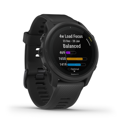 Garmin Forerunner 745, reloj inteligente con GPS para corredores, color negro (reacondicionado certificado por Garmin)