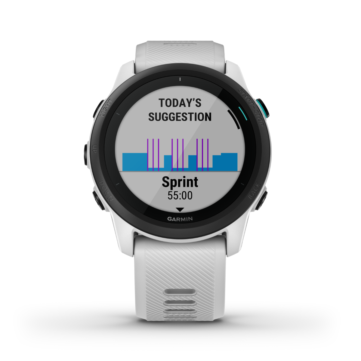 Garmin Forerunner 745, Whitestone, reloj inteligente con GPS para corredores (reacondicionado certificado por Garmin)