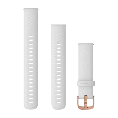 Garmin Quick Release Bands (18 mm) White with Rose Gold Hardware