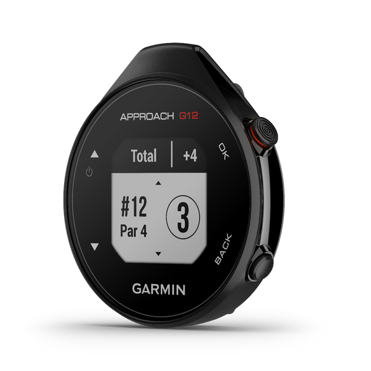 GPS y telémetro para golf Garmin Approach G12 (reacondicionado certificado por Garmin)