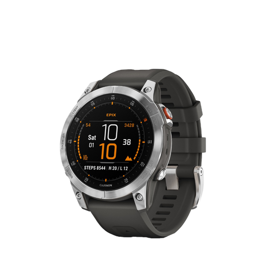 Garmin epix (Gen 2), Slate Steel, Premium Adventure GPS Smartwatch with Maps and Built-in Flashlight (010-02582-00)