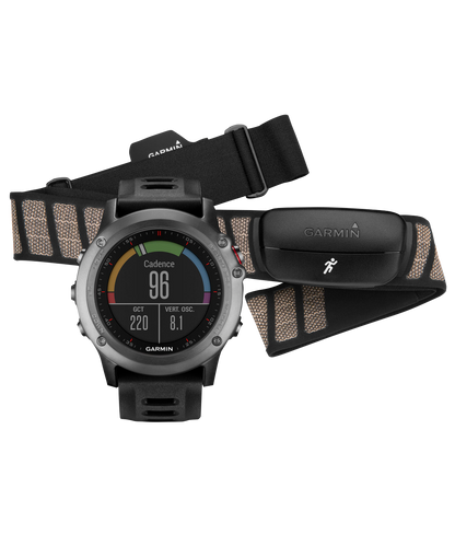 Garmin Fenix ​​3 gris, paquete con monitor de frecuencia cardíaca (010-01338-10)