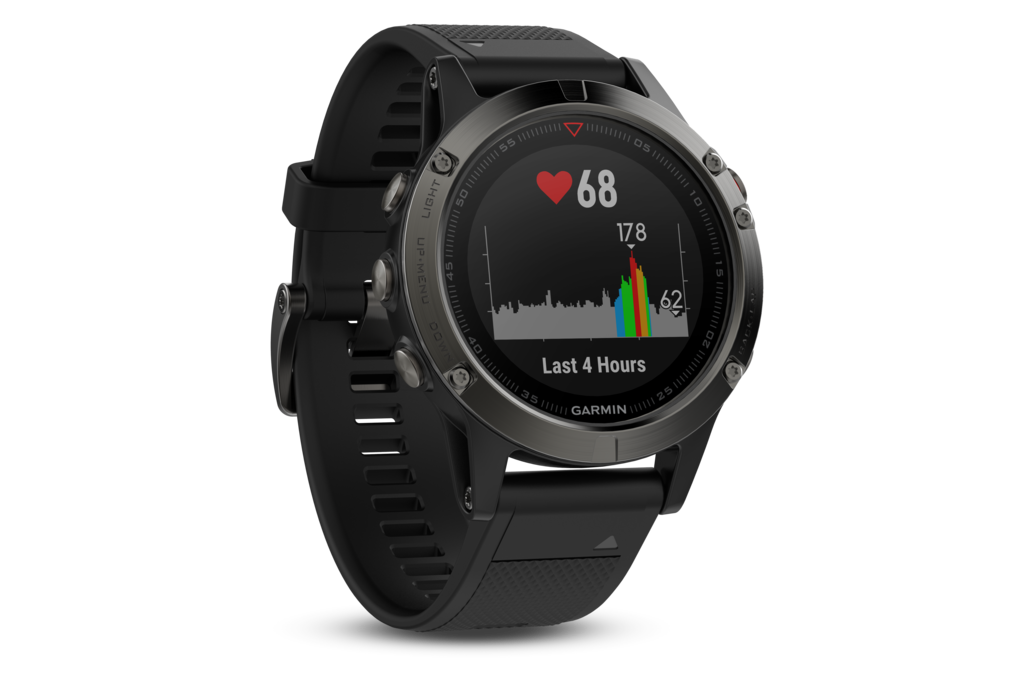 Garmin Fenix ​​5 gris pizarra con correa negra (010-01688-00)