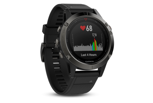 Garmin Fenix ​​5 gris pizarra con correa negra (010-01688-00)