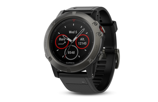 Garmin Fenix ​​5X Zafiro Gris Pizarra con Correa Negra (010-01733-00)