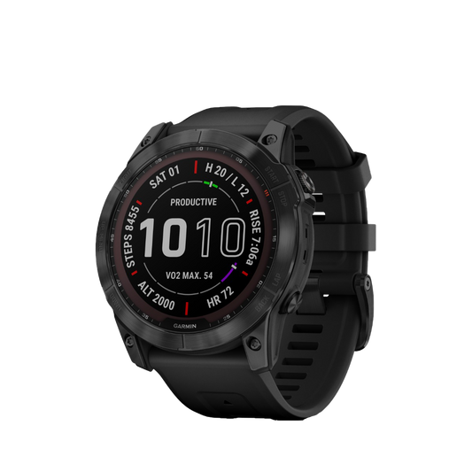 Garmin Fenix ​​7x Sapphire Solar - Titanio DLC negro con correa negra (010-02541-22)