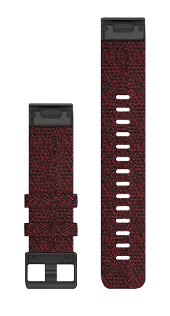 Garmin QuickFit 22 Watch Band Heathered Red Nylon (010-12863-06)