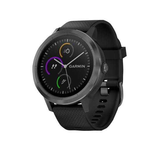 Reloj inteligente con GPS Garmin Vivoactive 3, color negro con hardware en tono pizarra (reacondicionado certificado por Garmin)