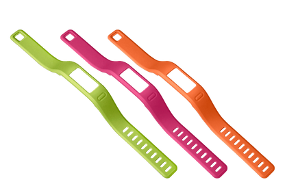 Pulseras Garmin Vivofit grandes (naranja, rosa y verde)