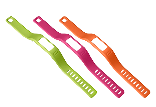 Pulseras Garmin Vivofit pequeñas (naranja, rosa y verde)