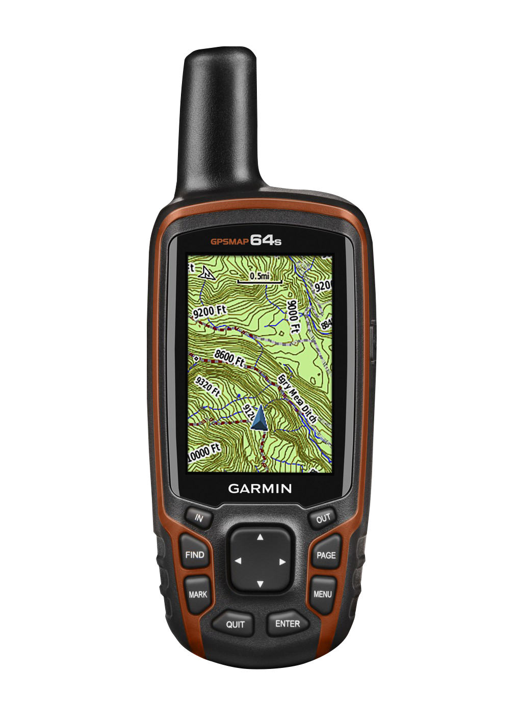 Garmin GPSMAP 64s, GPS portátil para exteriores y senderos con mapas TOPO (reacondicionado certificado por Garmin)