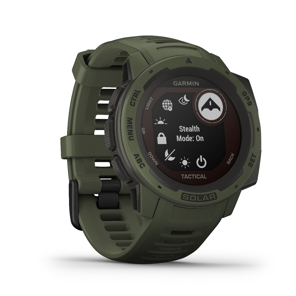 Garmin Instinct Solar Tactical Edition, Moss, Rugged GPS Smartwatch (Garmin Certified Refurbished)