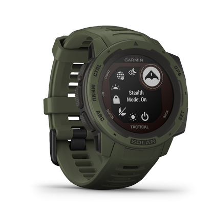 Garmin Instinct Solar Tactical Edition, Moss, Rugged GPS Smartwatch (Garmin Certified Refurbished)