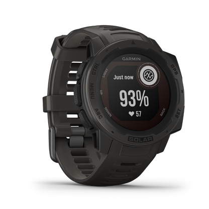 Reloj inteligente resistente con GPS Garmin Instinct Solar, Graphite (reacondicionado certificado por Garmin)