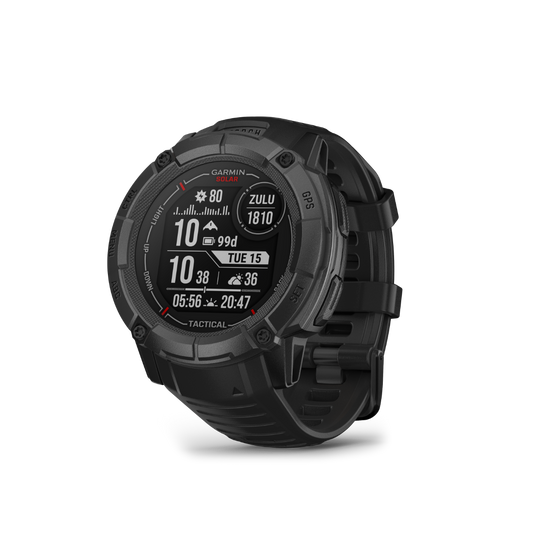 Garmin Instinct 2X Solar Tactical Edition, Black, Rugged GPS Smartwatch with Multi-Band GNSS, Built-in Flashlight, 24/7 Health Monitoring, and Unlimited Solar Battery Life (010-02805-13)