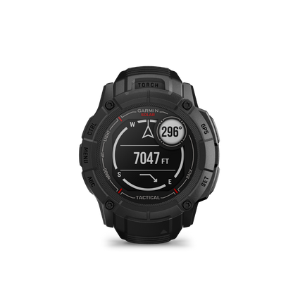 Garmin Instinct 2X Solar Tactical Edition, negro, reloj inteligente resistente con GPS, GNSS multibanda, linterna incorporada, monitoreo de salud las 24 horas, los 7 días de la semana y batería solar de duración ilimitada (010-02805-13)