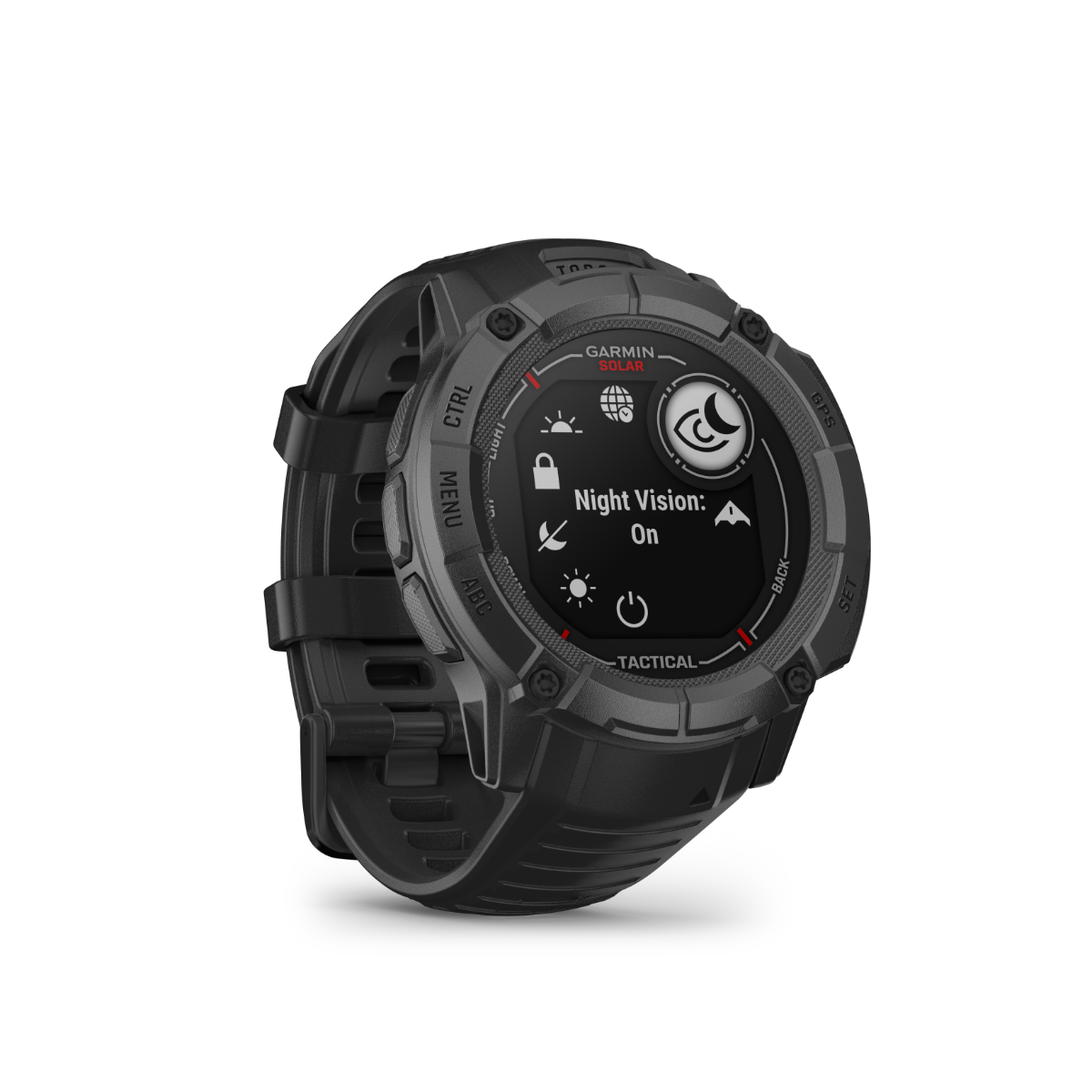 Garmin Instinct 2X Solar Tactical Edition, negro, reloj inteligente resistente con GPS, GNSS multibanda, linterna incorporada, monitoreo de salud las 24 horas, los 7 días de la semana y batería solar de duración ilimitada (010-02805-13)