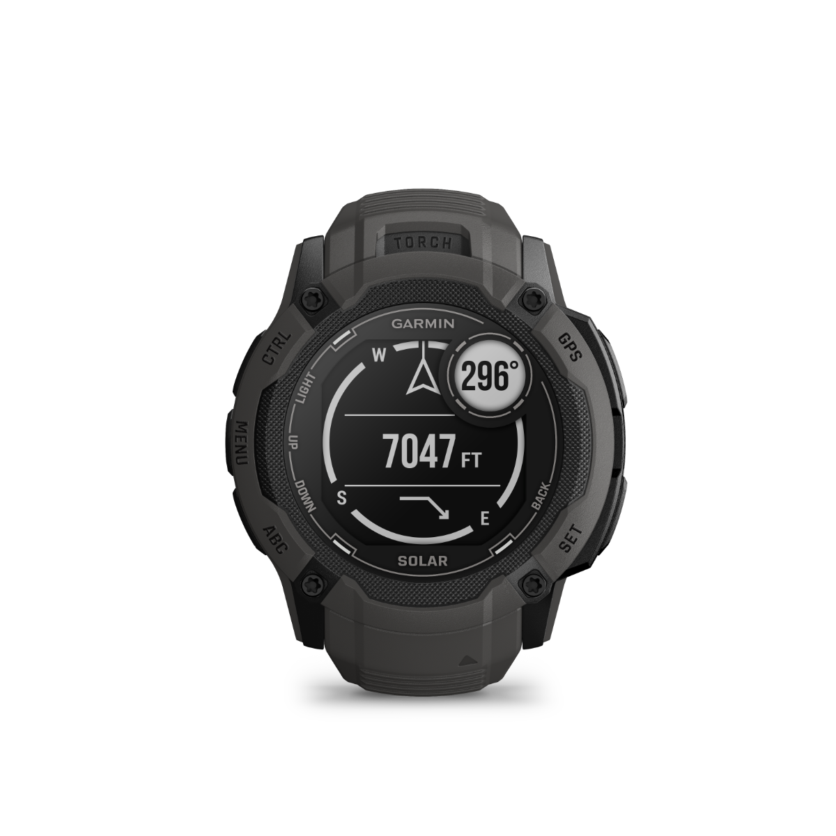 Garmin Instinct 2X Solar, Graphite, Rugged GPS Smartwatch with Multi-Band GNSS, Built-in Flashlight, 24/7 Health Monitoring, and Unlimited Solar Battery Life (010-02805-10)