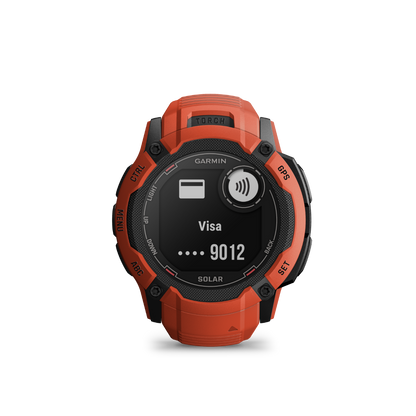 Garmin Instinct 2X Solar, Flame Red, Rugged GPS Smartwatch with Multi-Band GNSS, Built-in Flashlight, 24/7 Health Monitoring, and Unlimited Solar Battery Life (010-02768-00)