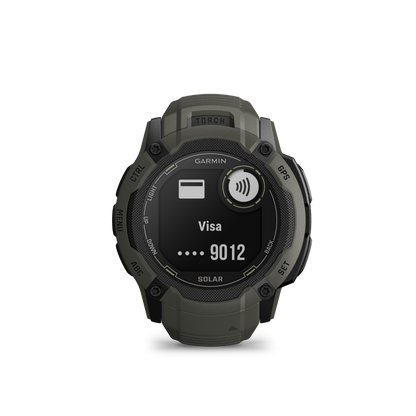 Garmin Instinct 2X Solar, Moss, reloj inteligente resistente con GPS, GNSS multibanda, linterna incorporada, monitoreo de salud las 24 horas, los 7 días de la semana y batería solar de duración ilimitada (010-02805-15)