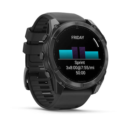 Garmin Fenix ​​8, 51 mm AMOLED, gris pizarra con correa de silicona negra (010-02905-00)